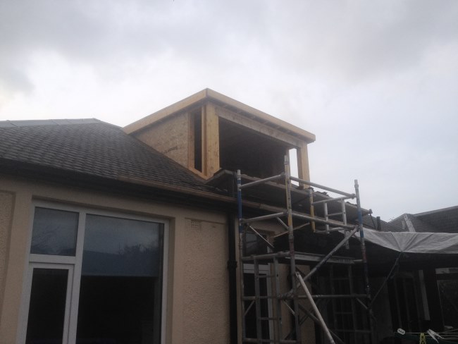 scaffolding outside loft conversion edinburgh